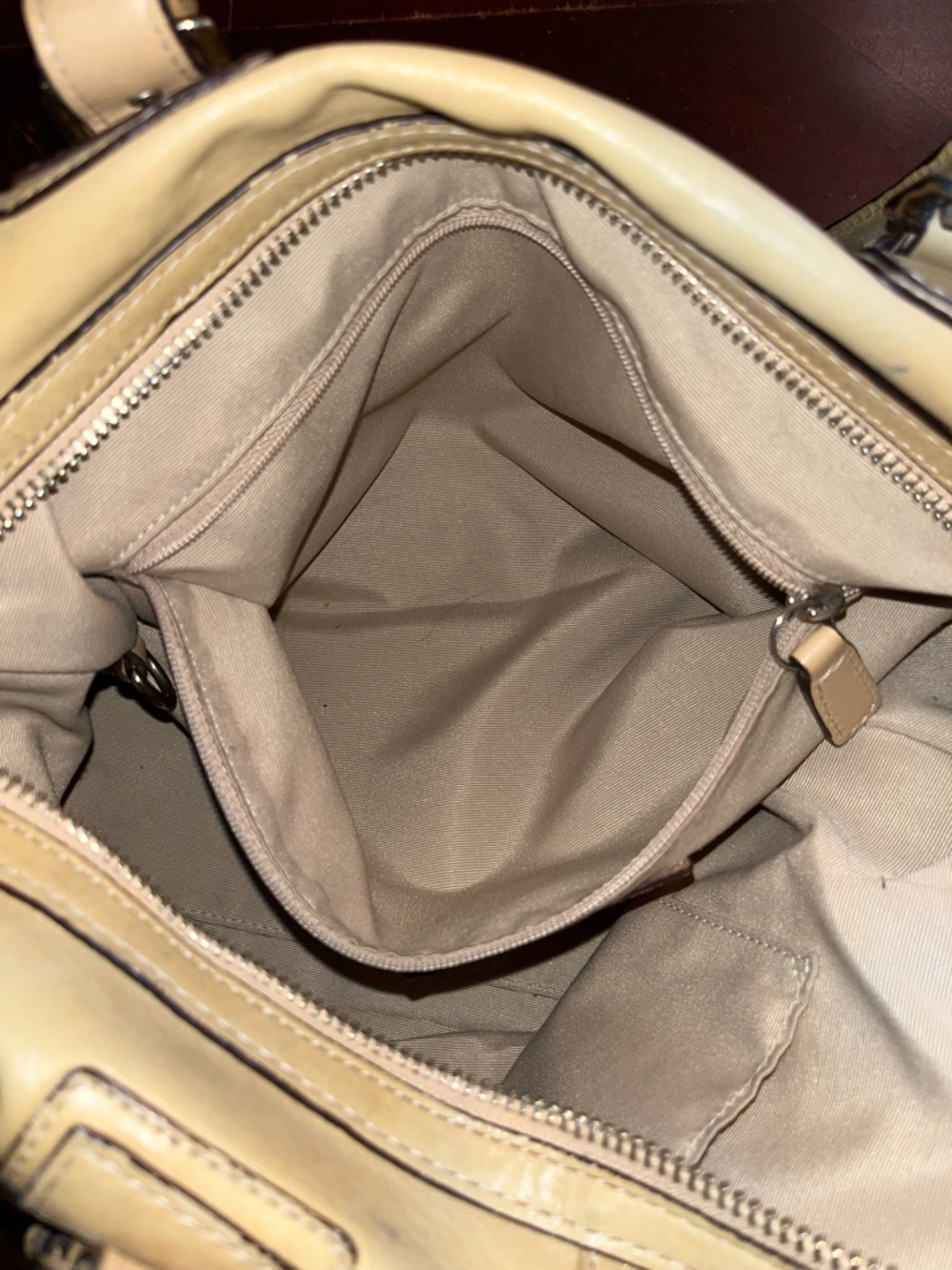 Coach Leather Satchel Shoulder Bag in Tan - Picture 6 of 11